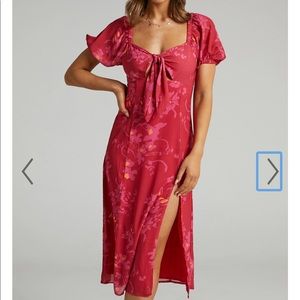 Showpo pink midi dress